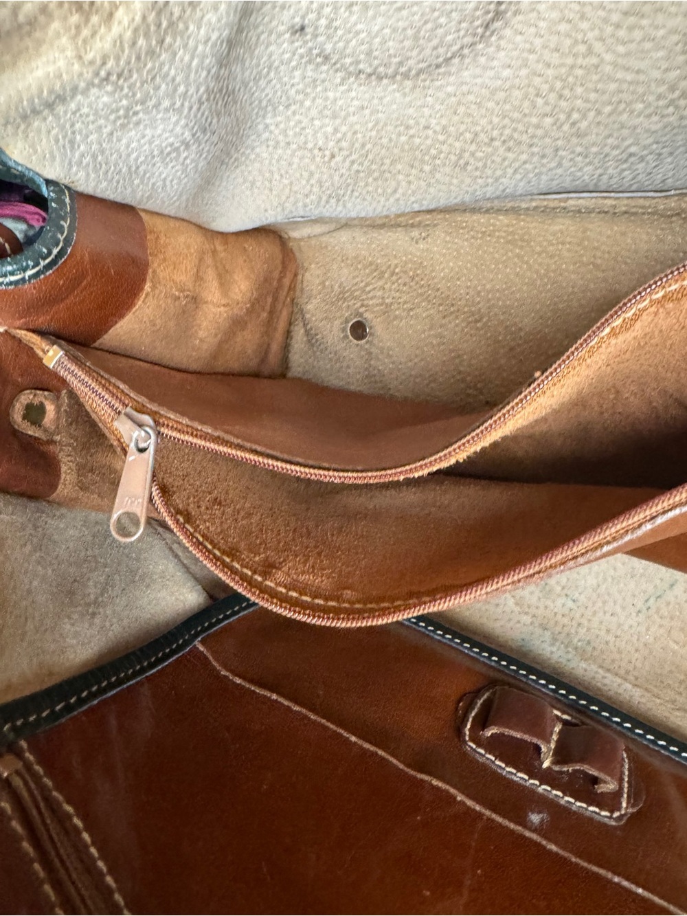 Brahmin 90s Vintage Tuscan Satchel Crossbody - Picture 14 of 15